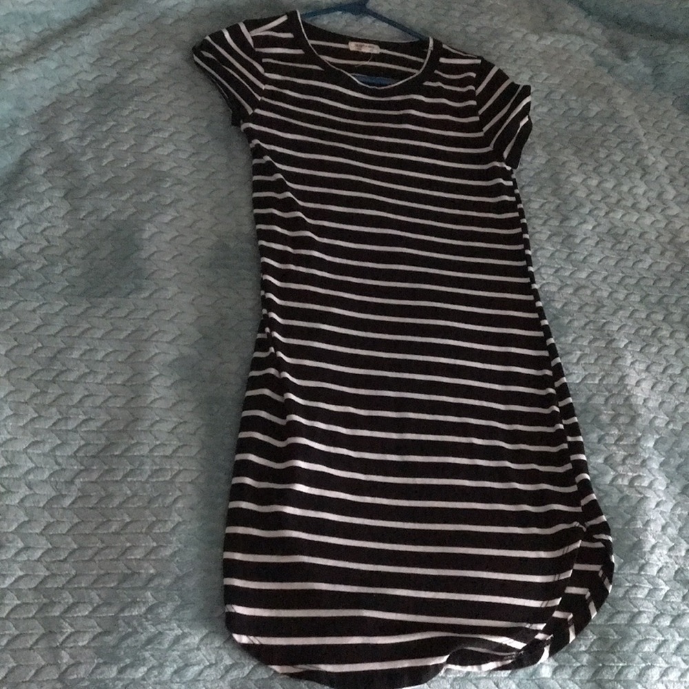black & white dress